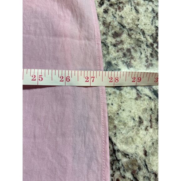 Womens Pink Tunic Top XL Smocked Sleeveless Ruffle Trim Pleated Y2K Boho - Picture 6 of 6